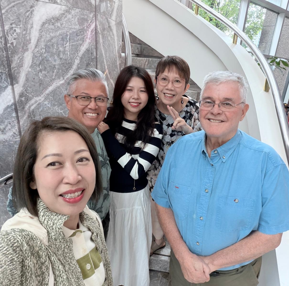 Jack Heath and wife Krista Chiu with family visiting from Hong Kong at Markham Hilton Hotel